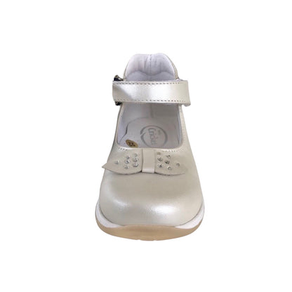 Scarpe Bambina Cricket 512 Bianco Panna Perlato Vera Pelle - 22 EU