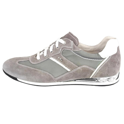Sneakers SUomo P604011U Vera Pelle Scamosciata Grigio Nylon Fumo - 43 EU