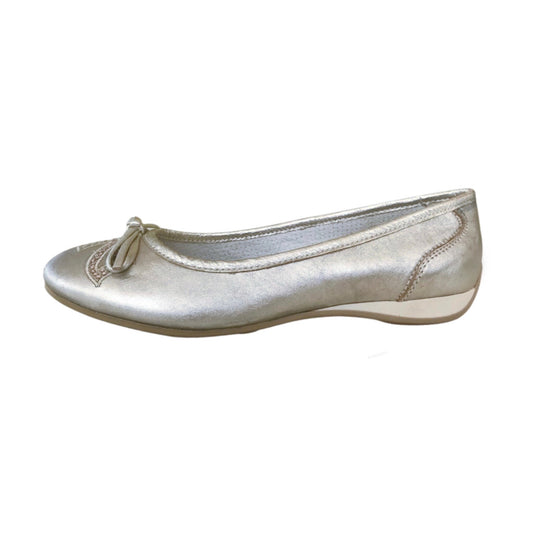 Ballerine NeroGiardini 300 Vera Pelle Argento Platino