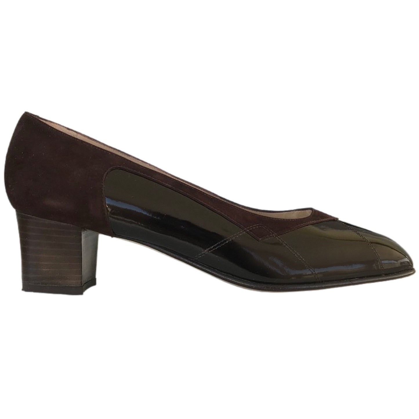 Dècolletè Donna Confort 2539 Vernice e camoscio Colore Testa di Moro, 40 EU