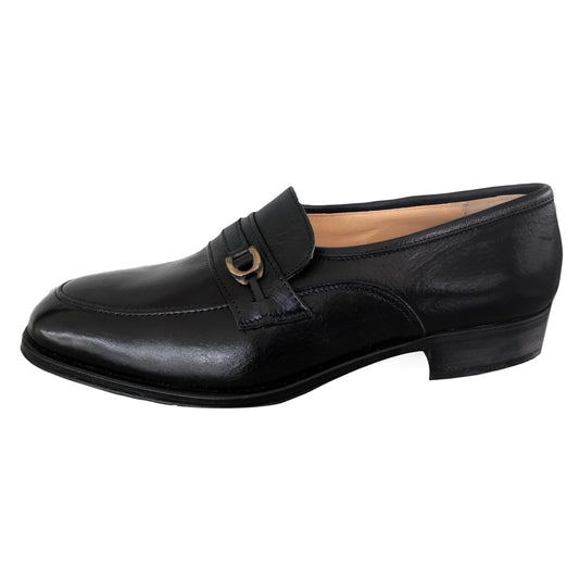 Mocassini Classici Uomo Colletti 934 Vera Pelle Cervo Nero - 45 EU