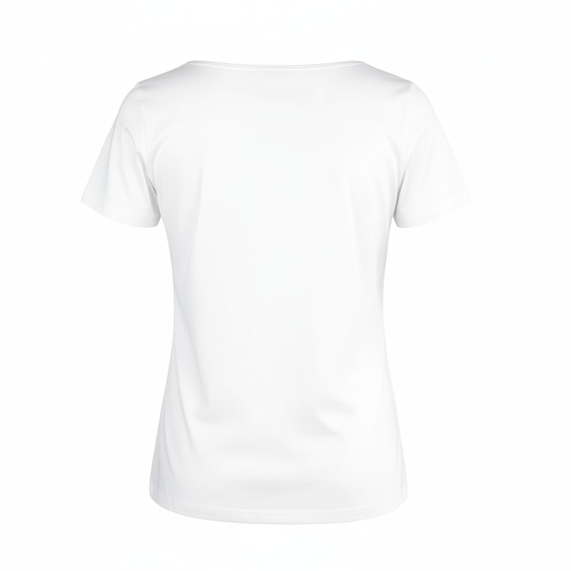 T-Shirt Donna NeroGiardini P561903D Bianco con rose ricamate