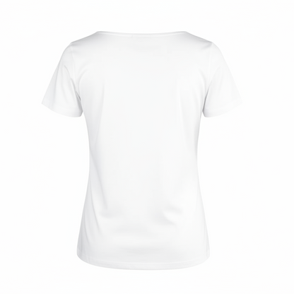 T-Shirt Donna NeroGiardini P561903D Bianco con rose ricamate