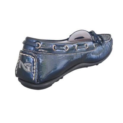 Mocassini Donna NeroGiardini 10011 Vera Pelle in Vernice Blu Petrolio