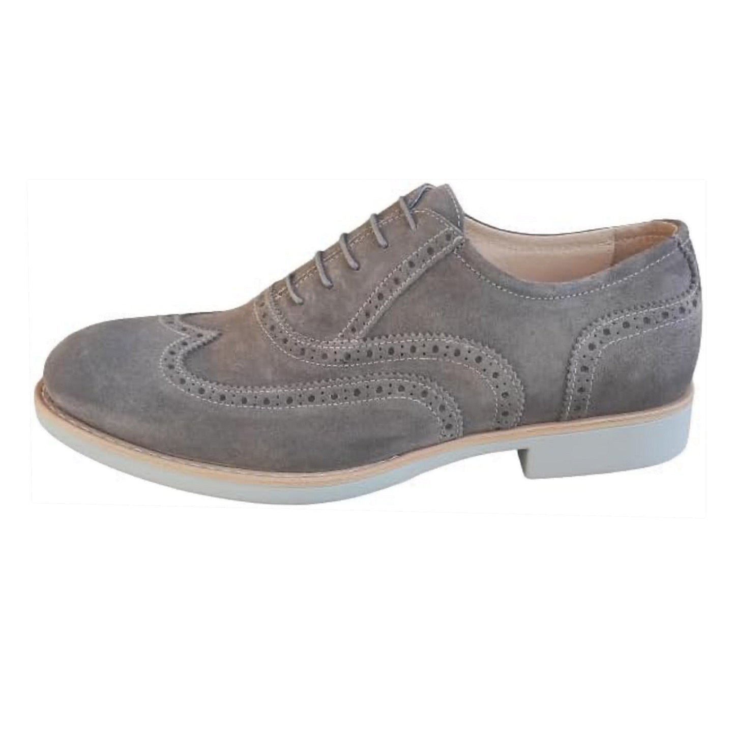 Scarpe inglesine Oxford Uomo NeroGiardini P603970U Vera Pelle Grigio Pietra - 42 EU