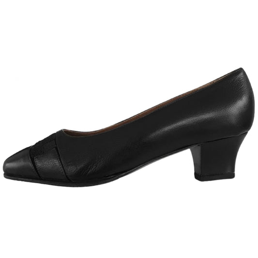Dècolletè Donna Confort, 016, Vera Pelle, Nero