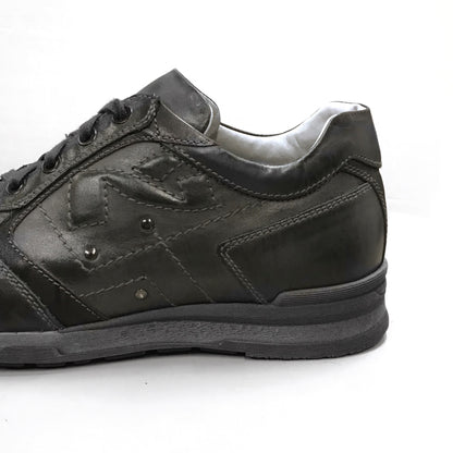 Sneakers Uomo NeroGiardini A302210U Vera Pelle, Grigio scuro - Numero 43