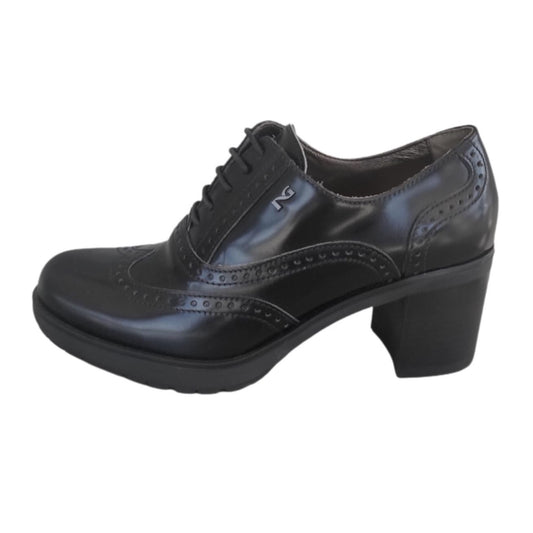 Scarpe Francesine Donna NeroGiardini Art A616490D Tacco a blocco, Vera Pelle, Colore Nero - Eleganti e Comode per Ogni Occasione