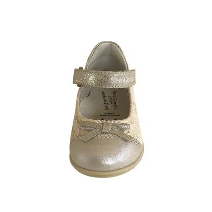 Scarpe Ballerine Bambina NeroGiardini P621410F Vera Pelle Pizzo Avorio Champagne