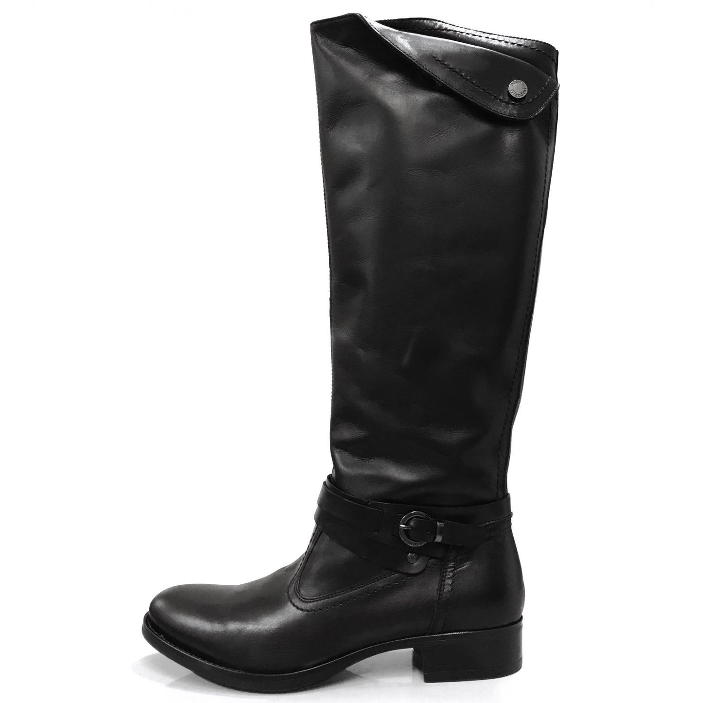 Stivali Cavallerizza NeroGiardini A309210D Vera Pelle, Cerniera Zip, Fibbia, Nero - Numero 38
