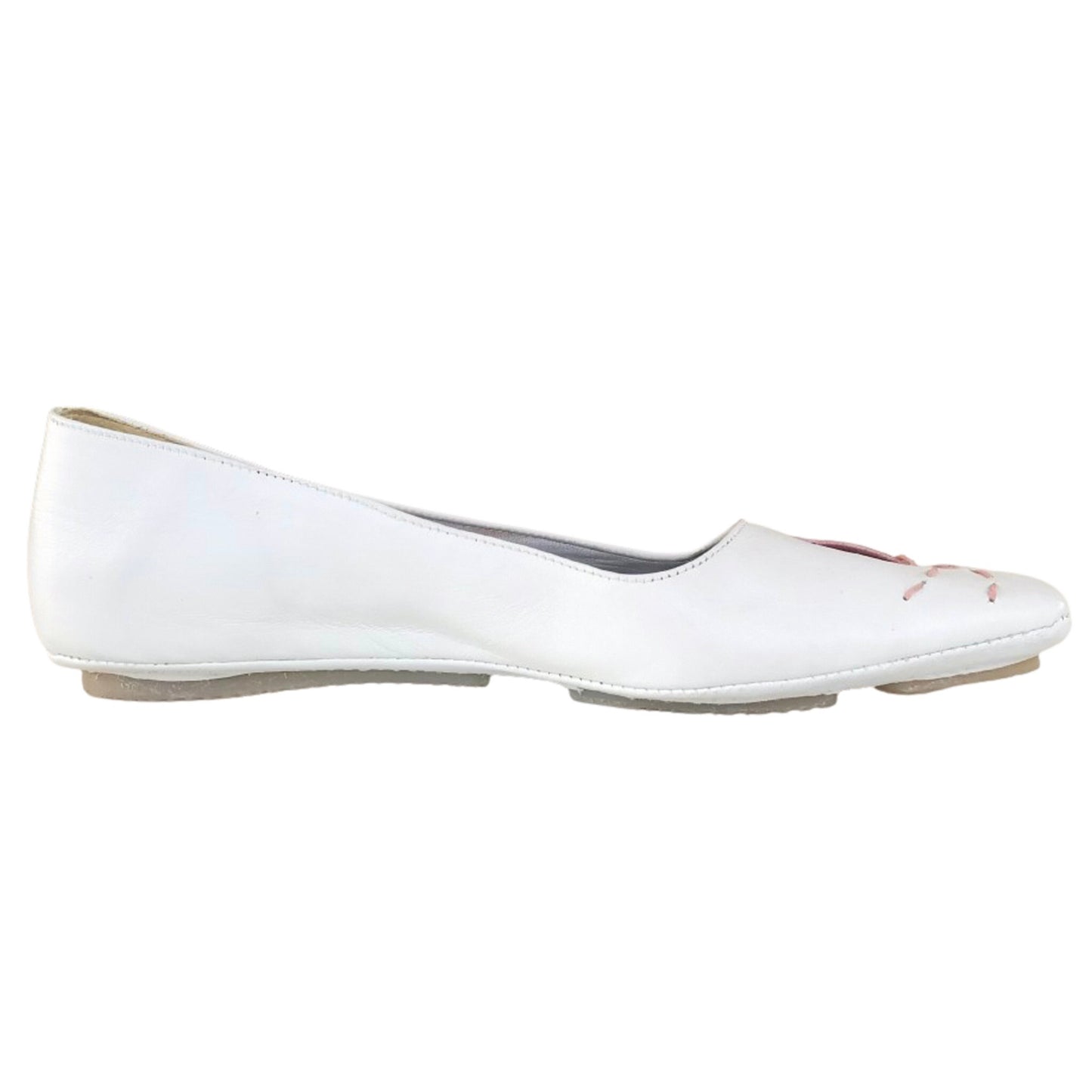 Nanà Ballerine 1642, Scarpe Donna e Ragazza, Nappa Bianco con Dettagli Rosa