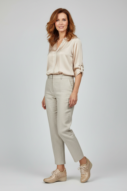 Sneakers donna NeroGiardini 00602 zeppa  beige sabbia laminato oro - 38 (EU)