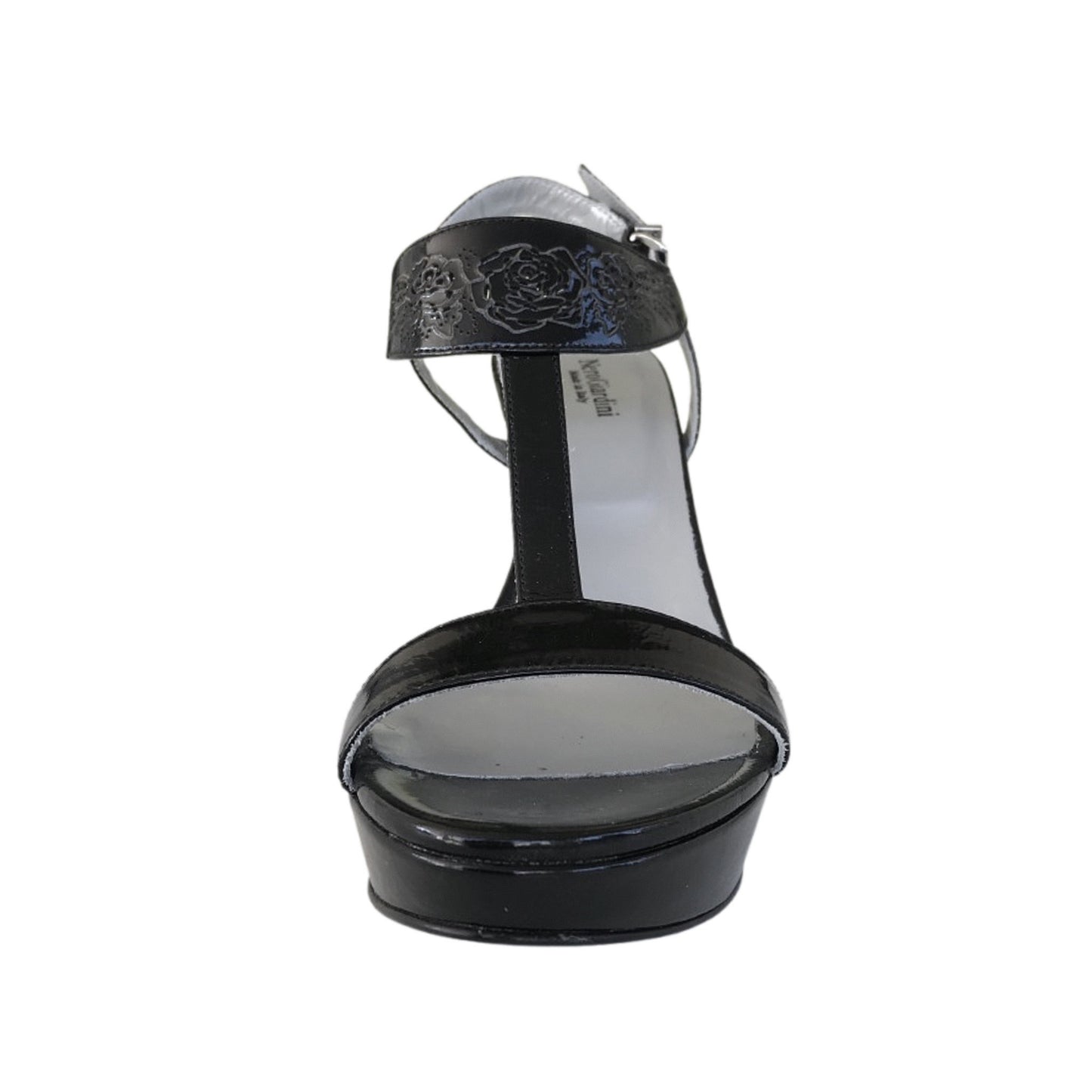 Sandali Donna NeroGiardini P309021DE Tacco Alto con Plateau Vernice Nero