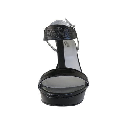 Sandali Donna NeroGiardini P309021DE Tacco Alto con Plateau Vernice Nero