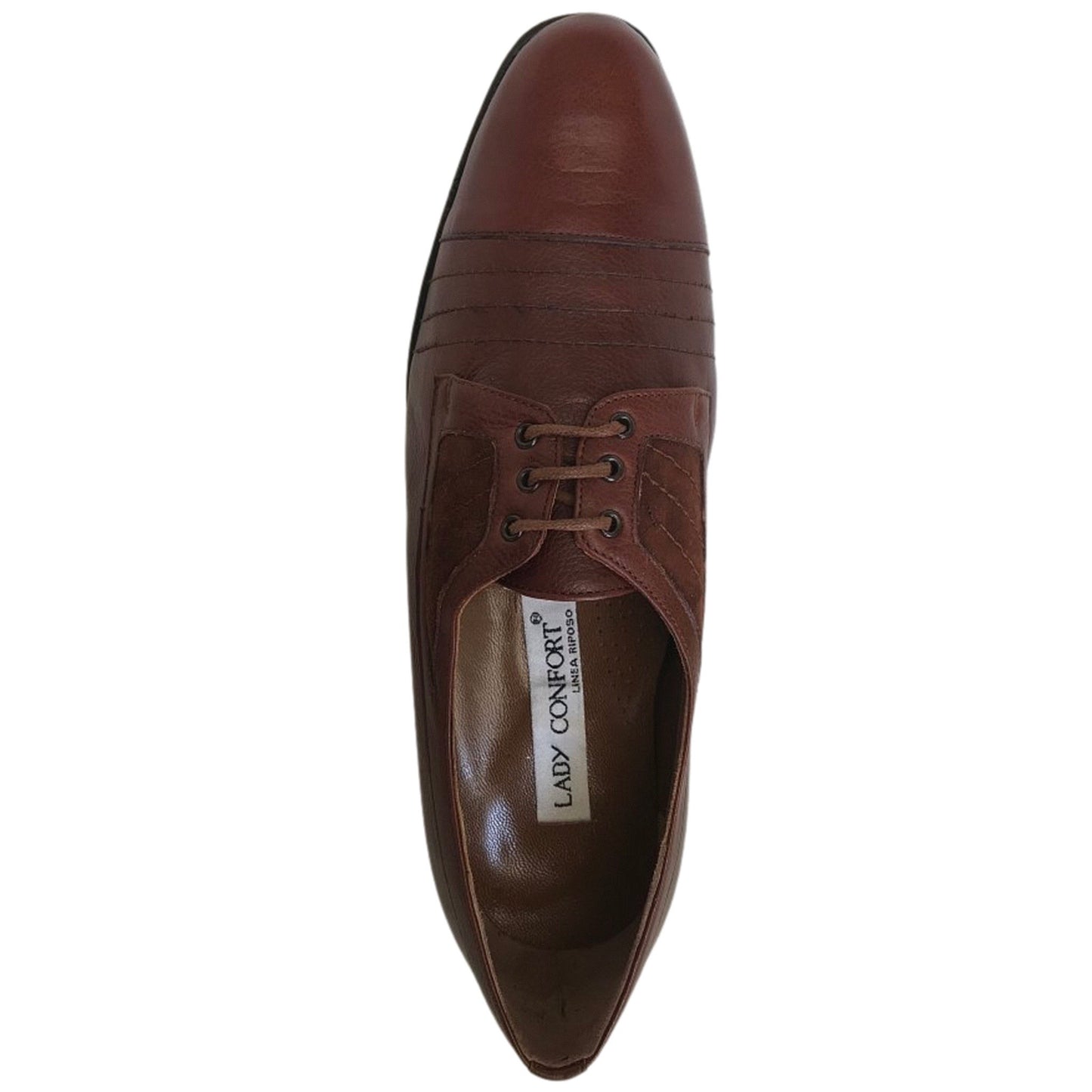 Scarpe Donna Lady Confort 009 Vera Pelle, Marrone Cuoio
