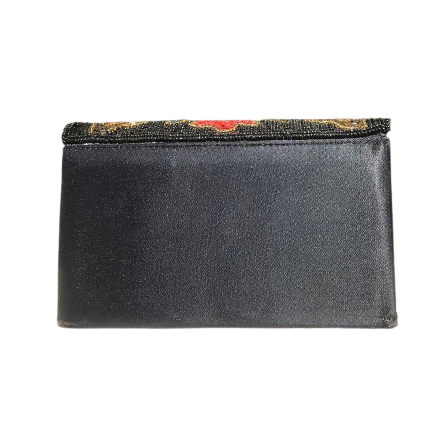 Pochette Concerto con perline ricamate e catenina oro