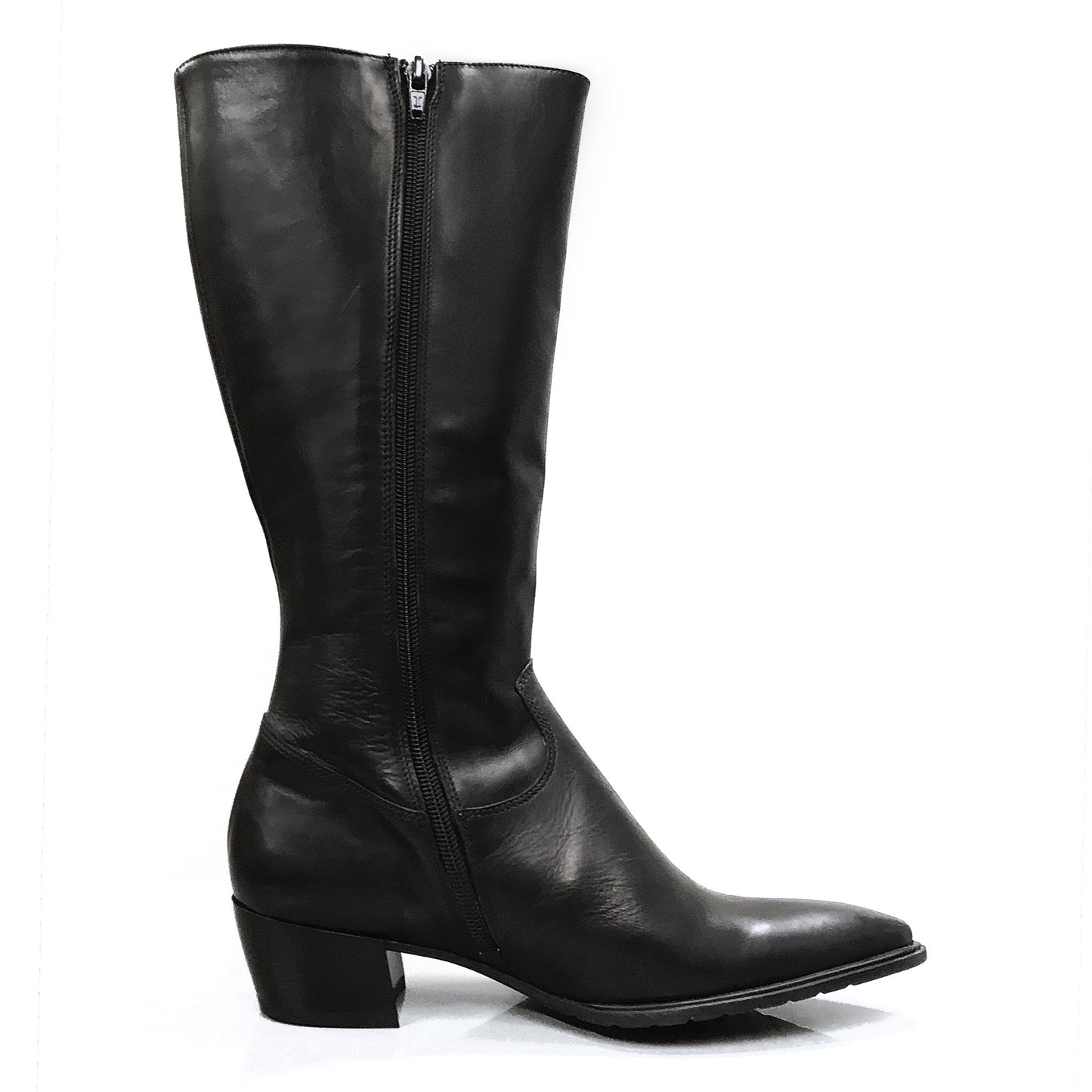 Stivali Texani Donna Freemood 26877308 Vera Pelle, Cerniera zip - Colore Nero