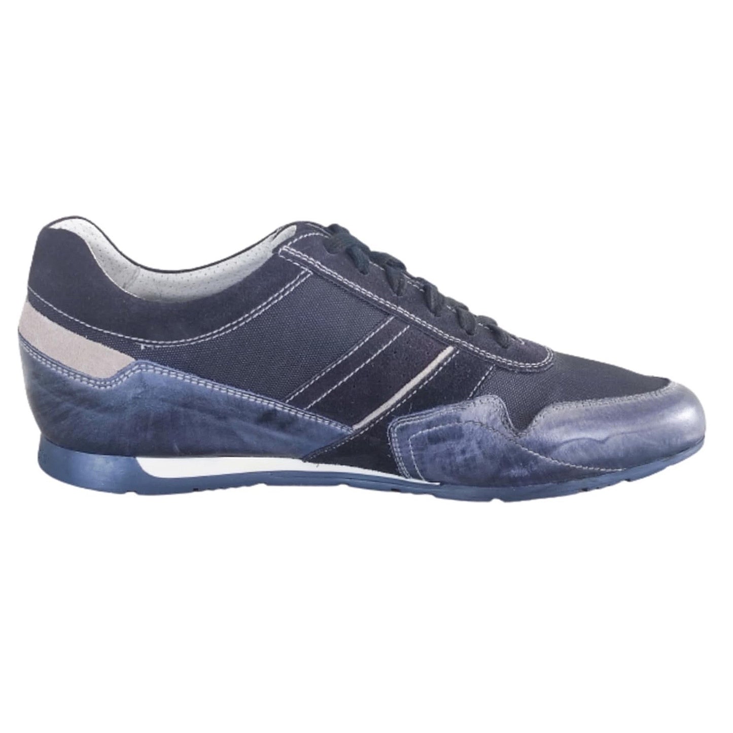 Sneakers Uomo NeroGiardini P201160U Vera Pelle e Tessuto Blu indios - 42 EU