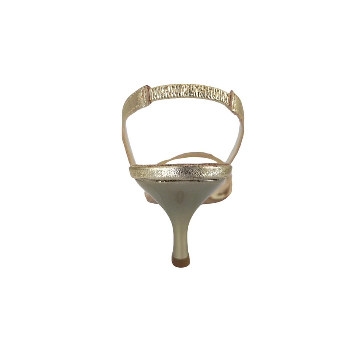 Sandali gioiello Paprika Platino Vera Pelle con cinturino elasticizzato