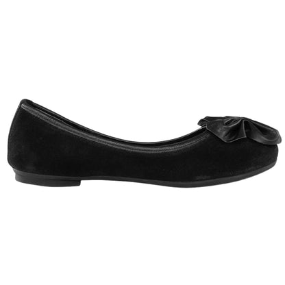 NeroGiardini Ballerine Donna A207600D in Camoscio Nero con Fiocco Decorativo, Scarpe Basse Eleganti