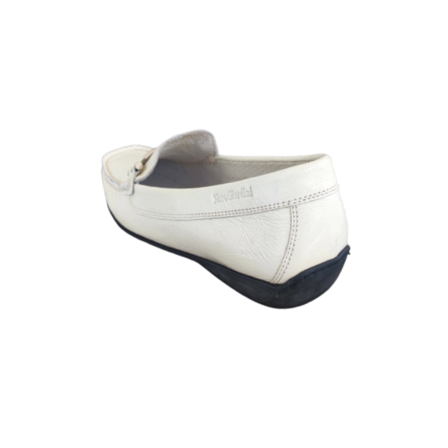 Mocassini Donna NeroGiardini 10002 Naplak Vernice Bianco