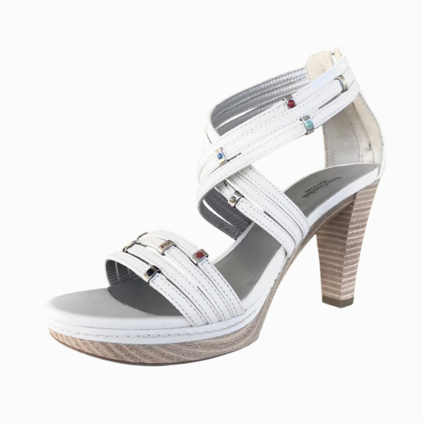 Sandali Donna NeroGiardini P106020D Vera Pelle Bianco