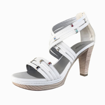 Sandali Donna NeroGiardini P106020D Vera Pelle Bianco