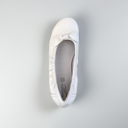 Ballerine NeroGiardini 36024 Vera Pelle Bianco Perlato, 39 EU