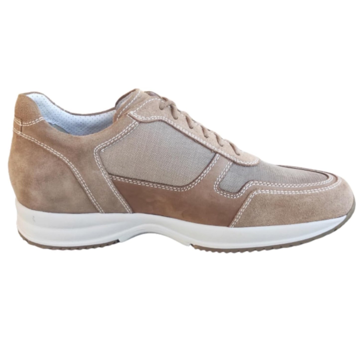 Sneakers Uomo NeroGiardini P201080U Pelle scamosciata Nabuk Castoro Sabbia - 41 EU