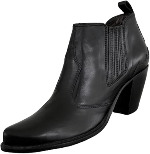 Stivaletti Texani Donna NeroGiardini in Vera Pelle, Colore Nero, Tacco 6 cm, Elastici Laterali