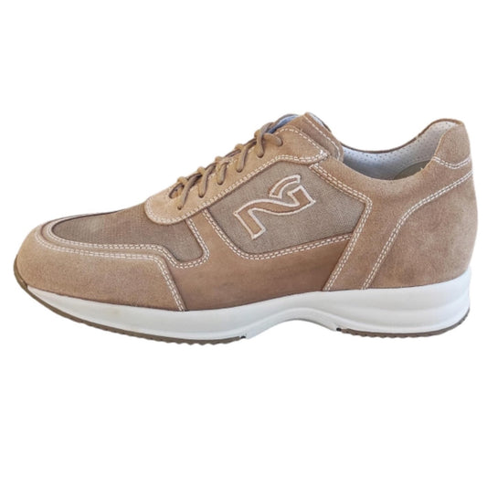 Sneakers Uomo NeroGiardini P201080U Pelle scamosciata Nabuk Castoro Sabbia - 41 EU