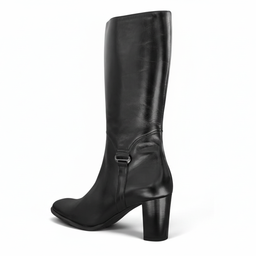 Stivali PATANI 30685 in Nappa, Nero, Zip, Tacco a blocco