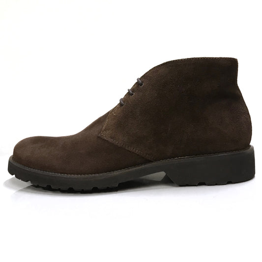 Scarpe Uomo Polacchine NeroGiardini 09312 Vera Pelle Scamosciata, Lacci - Marrone Ebano