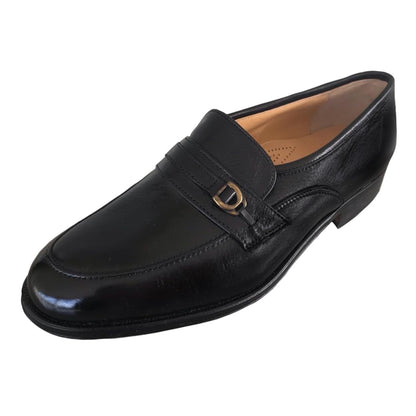 Mocassini Classici Uomo Colletti 934 Vera Pelle Cervo Nero - 45 EU