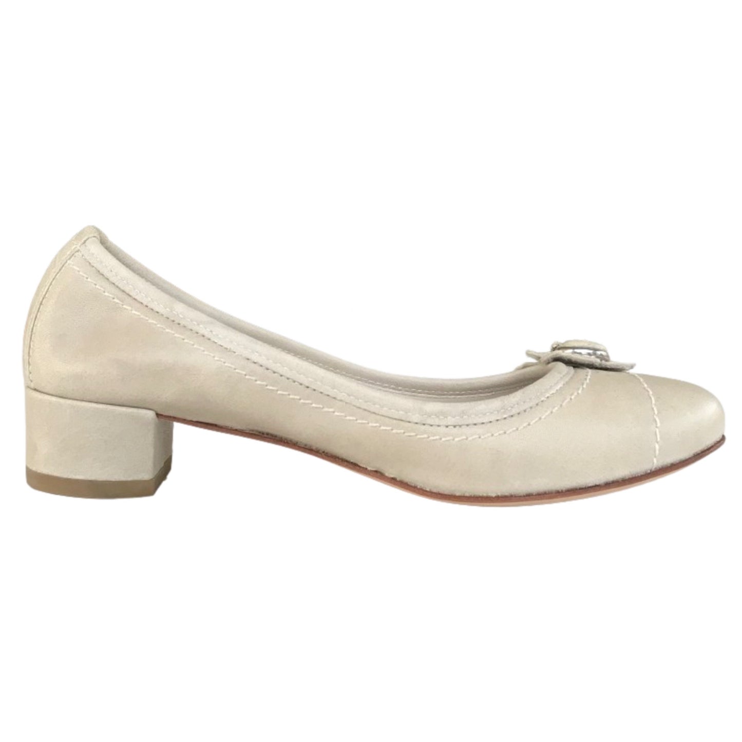 Dècolletè donna NeroGiardini P106020D tacco a blocco 3 cm, Vera pelle, colore Beige Safari