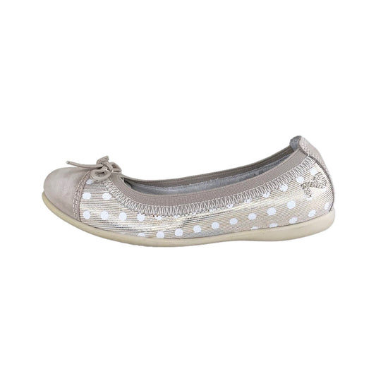 Ballerine Bambina NeroGiardini P631221F Beige Oro a pois bianchi Vera Pelle