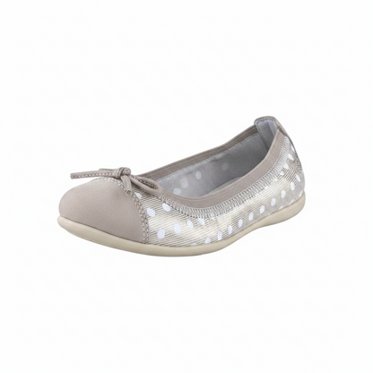 Ballerine Bambina Nero Giardini P631221F Beige Oro a pois bianchi Vera Pelle