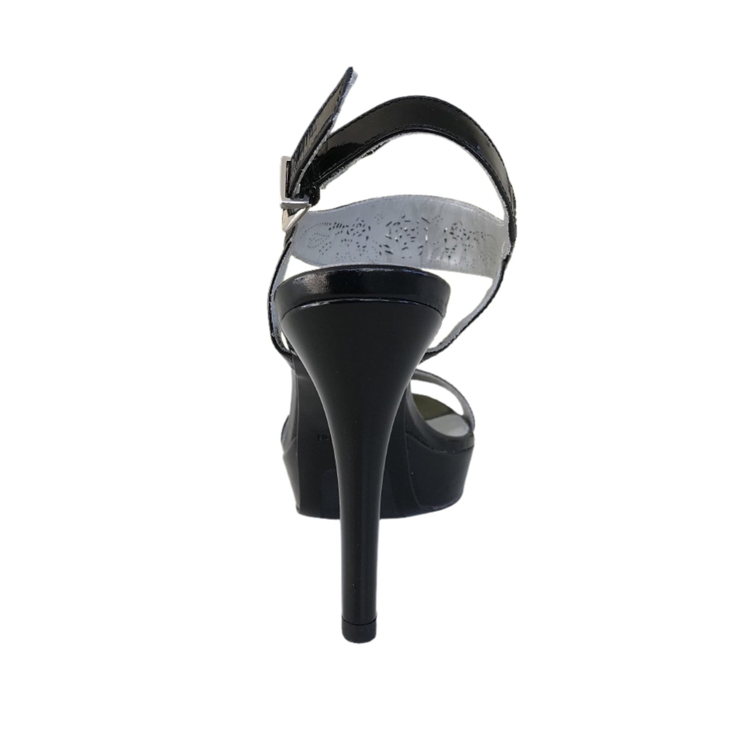 Sandali Donna NeroGiardini P309021DE Tacco Alto con Plateau Vernice Nero