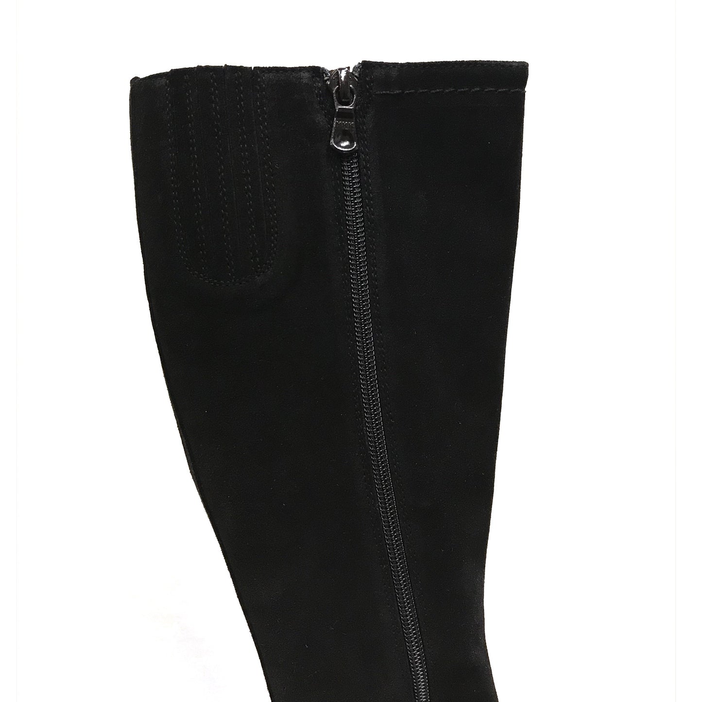 Stivali bassi Donna NeroGiardini A005102D Vera Pelle Scamosciata, Fondo gomma, Cerniera Zip - Colore Nero