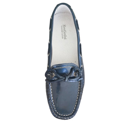 Mocassini Donna NeroGiardini 10011 Vera Pelle in Vernice Blu Petrolio
