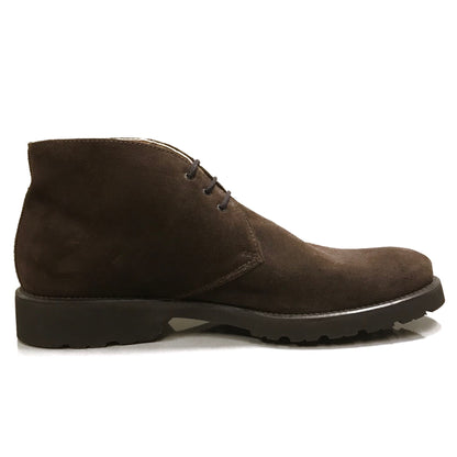 Scarpe Uomo Polacchine NeroGiardini 09312 Vera Pelle Scamosciata, Lacci - Marrone Ebano