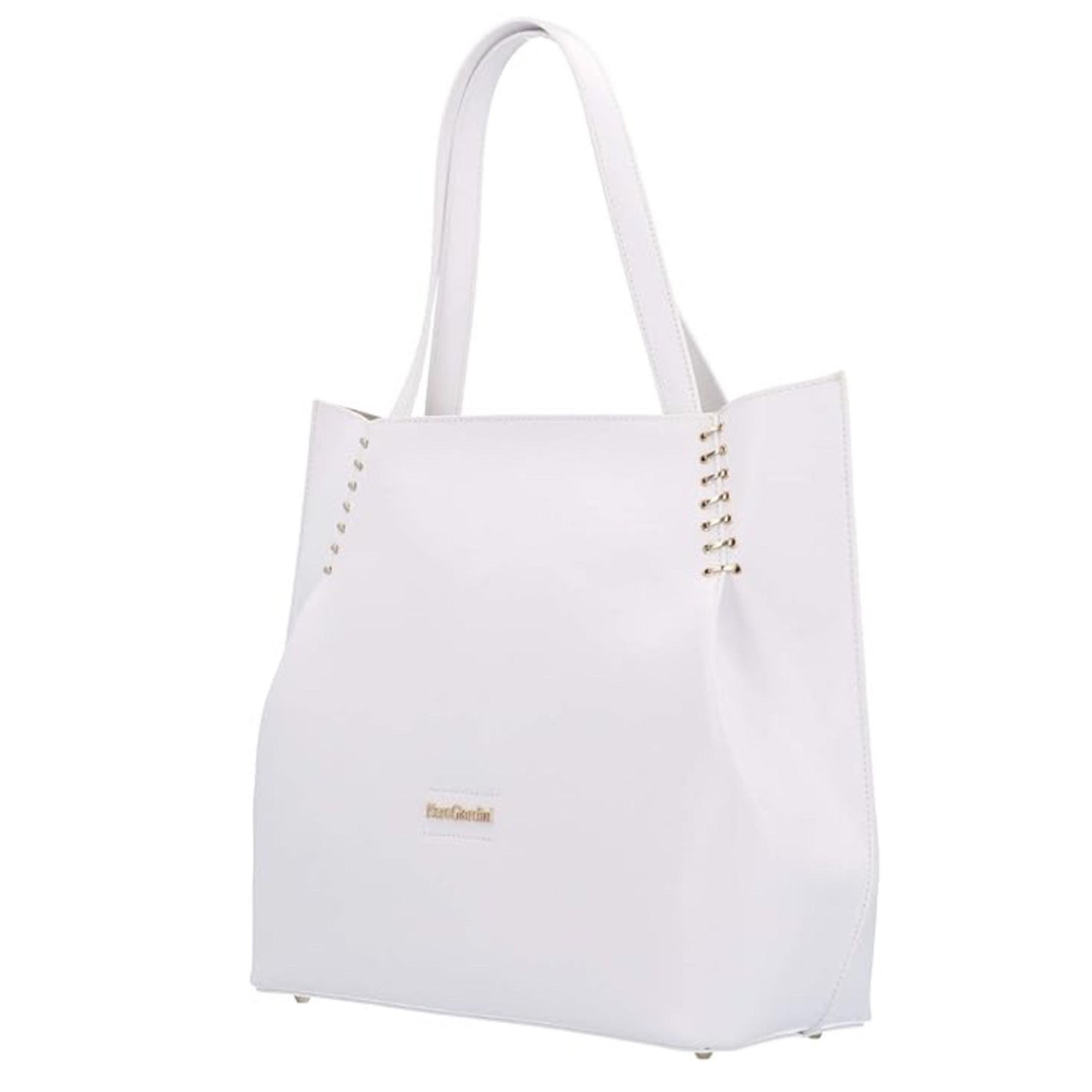 Borsa Donna Nero Giardini P945038D  Shopping Bag Vera Pelle Bianco