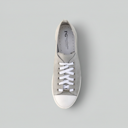 Sneakers basse Donna NeroGiardini P308430D Vera Pelle Grigio, Numero 39