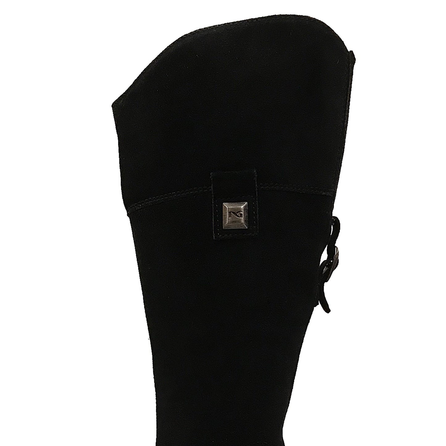 Stivali con tacco a blocco NeroGiardini A005431D Vera Pelle Scamosciata, Cerniera Zip - Colore Nero
