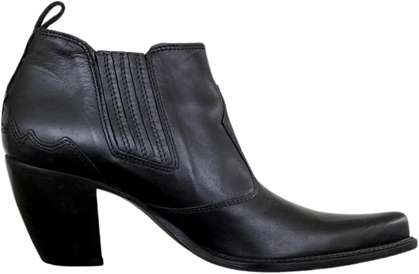 Stivaletti Texani Donna NeroGiardini in Vera Pelle, Colore Nero, Tacco 6 cm, Elastici Laterali
