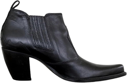 Stivaletti Texani Donna NeroGiardini in Vera Pelle, Colore Nero, Tacco 6 cm, Elastici Laterali