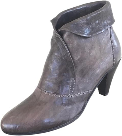 Stivaletti alla caviglia Donna NeroGiardini A106662D - Tacco 6.5 cm, Vera Pelle, Grigio Carbone - Numero 36