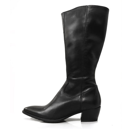 Stivali Texani Donna Freemood 26877308 Vera Pelle, Cerniera zip - Colore Nero