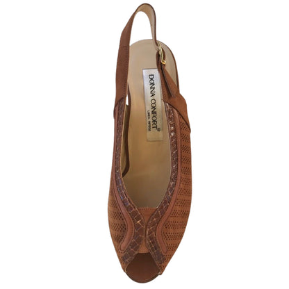 Sandali con zeppa Donna Confort 1551 Nabuk