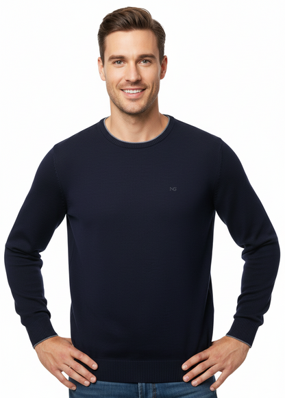 Maglia Uomo Girocollo NeroGiardini A670340U - Bluette